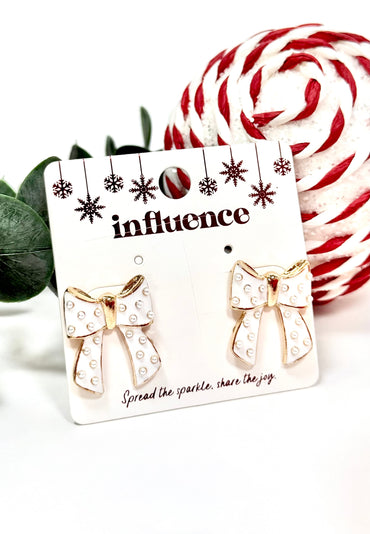 Wrap Me Up In A Bow Stud Earrings