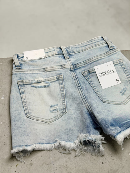 Luna Light Wash Denim Shorts