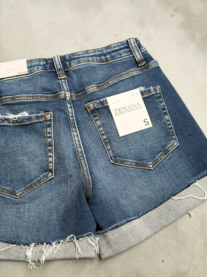Mia Cuffed Hem Denim Shorts