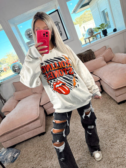 On A Roll Graphic Crewneck Top