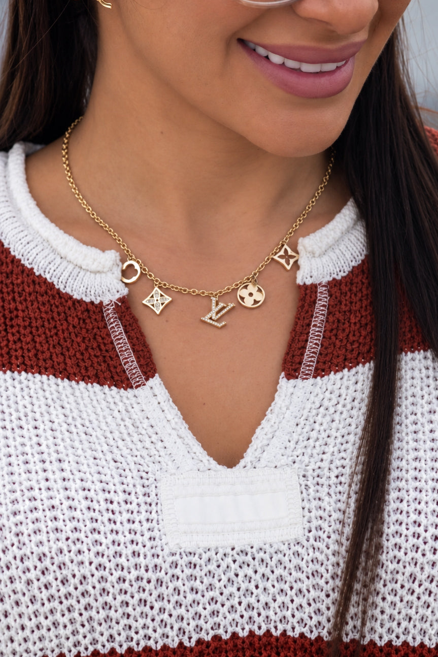 Toffee Stripes Sweater Top