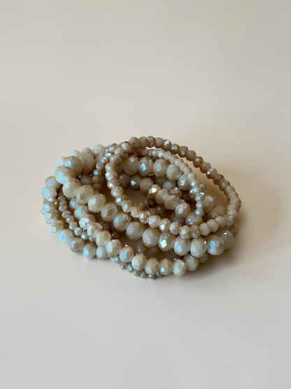 Natural Shine Bangle Bracelet Set