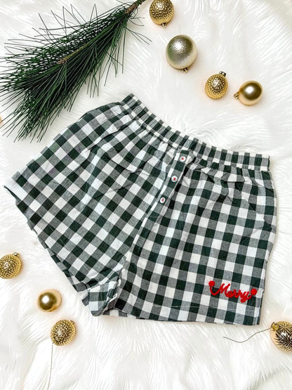 Cute Chic Pom Pom Christmas Boxer Shorts