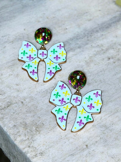 Carnival Cascade Dangle Stud Earrings