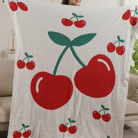 Covered In Cherries Blanket
