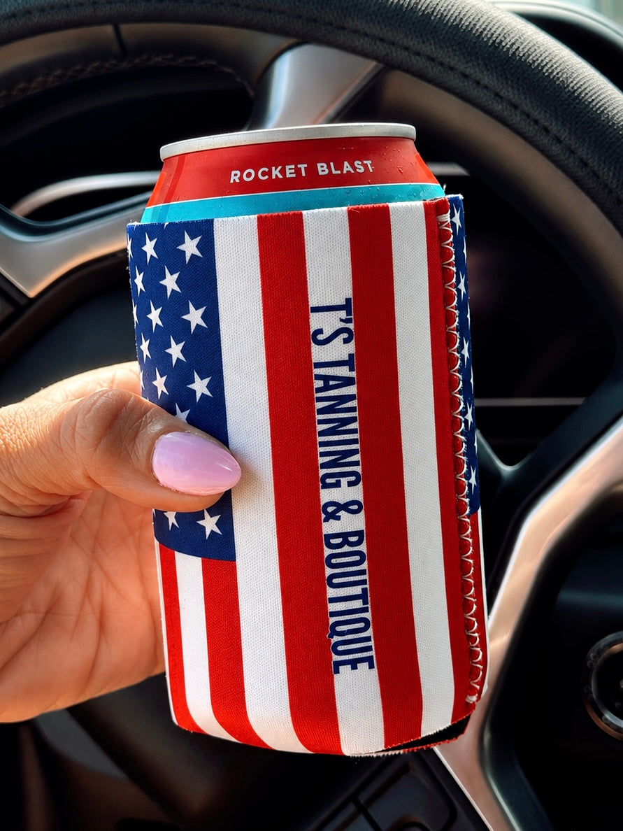 Flag Print Can Holder