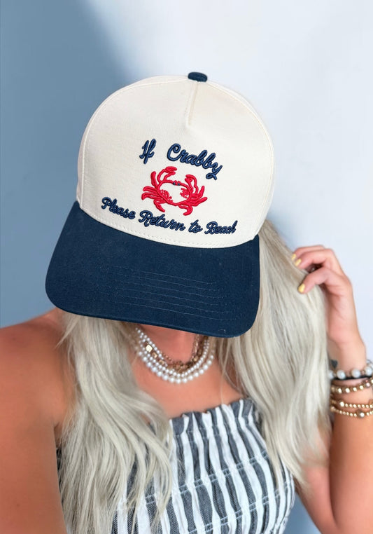 Crabby, Return To Beach Trucker Hat