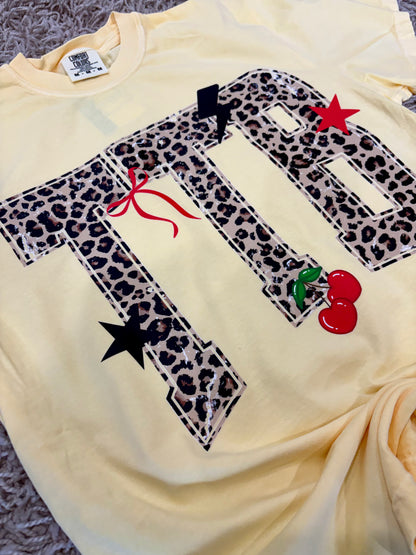 TTB Leopard &Cherries Graphic T-shirt