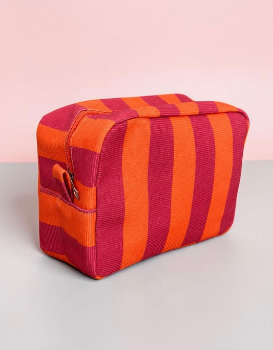 Striped Cosmetic Travel Pouch