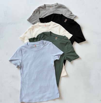Core Daily Ribbed T-shirt Top