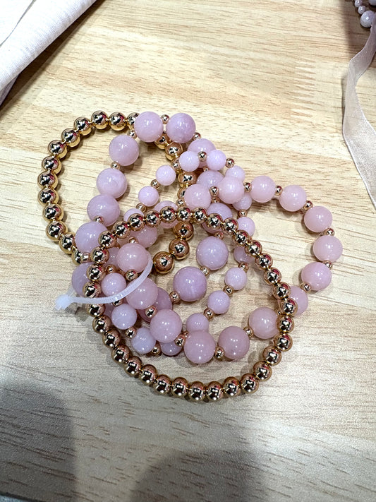 Pink bracelet set