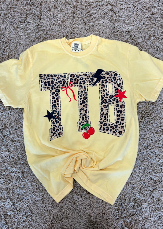 TTB Leopard &Cherries Graphic T-shirt