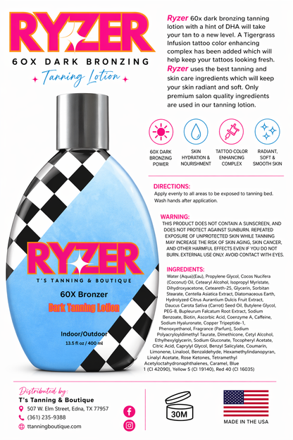 RYZER Dark Tanning Lotion TTB Custom