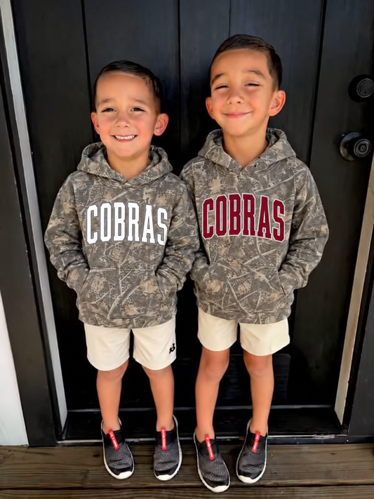 PRE-ORDER Youth Camo COBRAS Hoodie