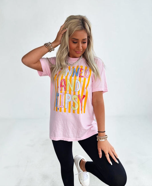 Tanned & Tipsy Graphic T-shirt