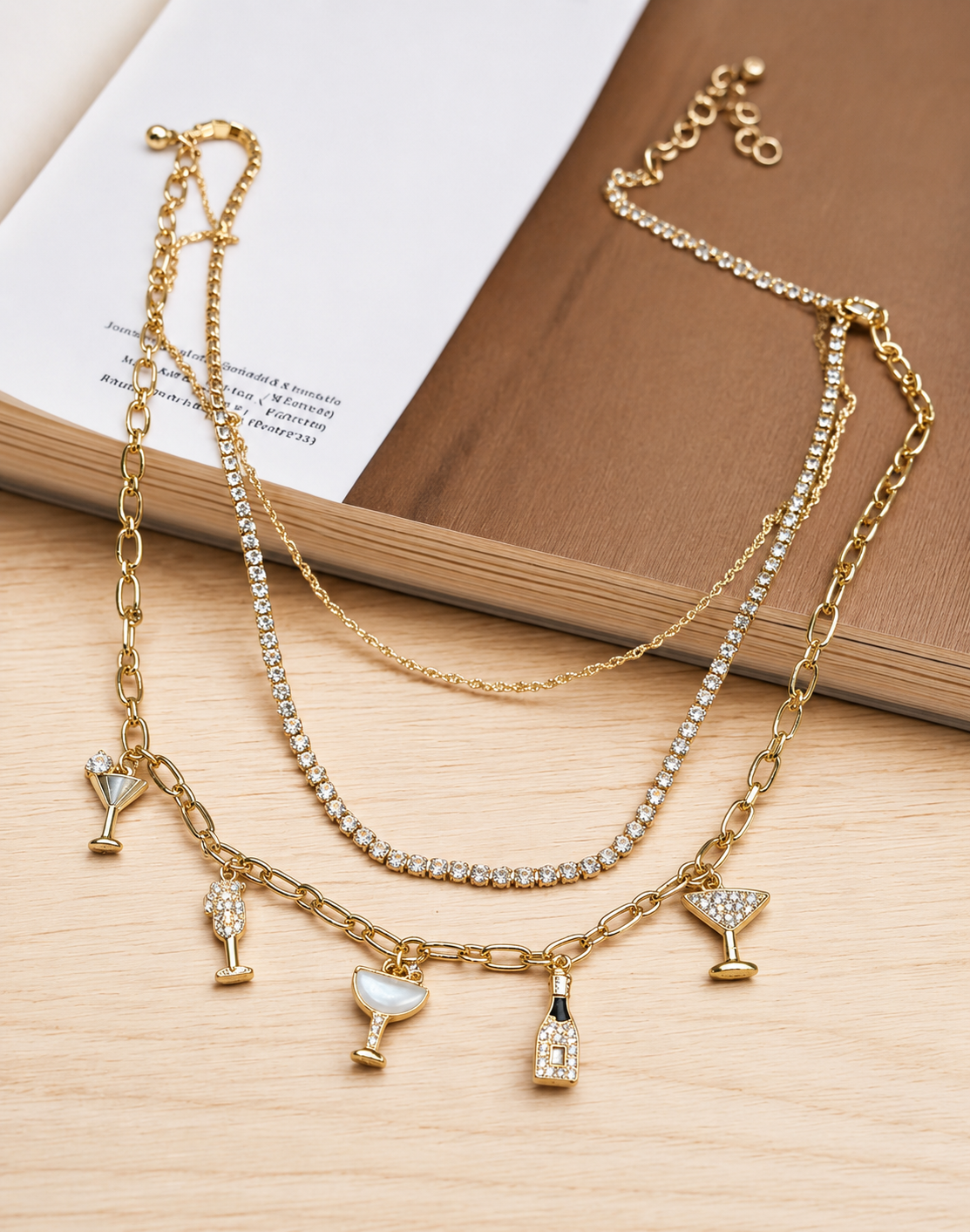 Drinks On Me Charm Necklace