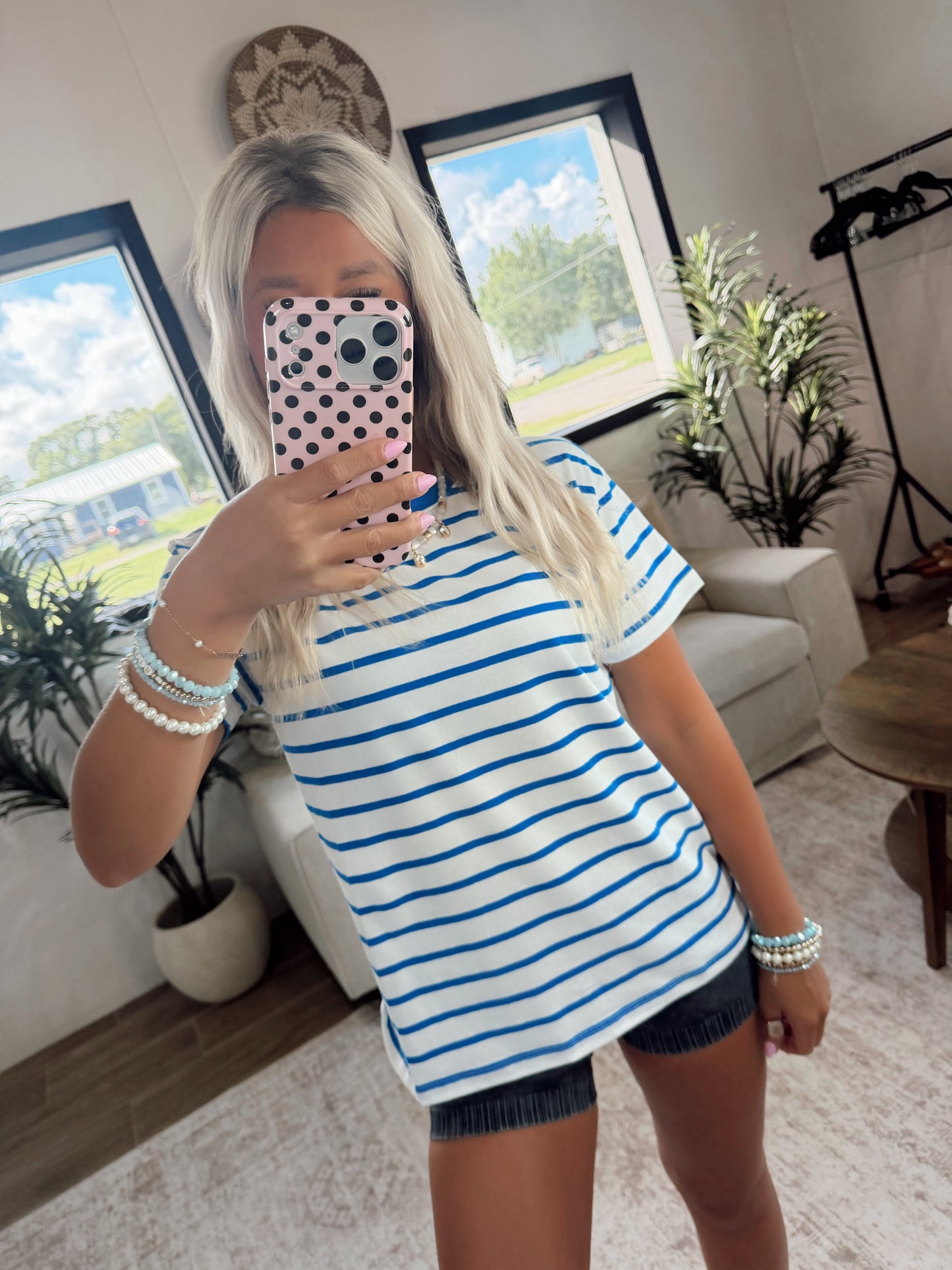 Blue & White Stripe T-shirt