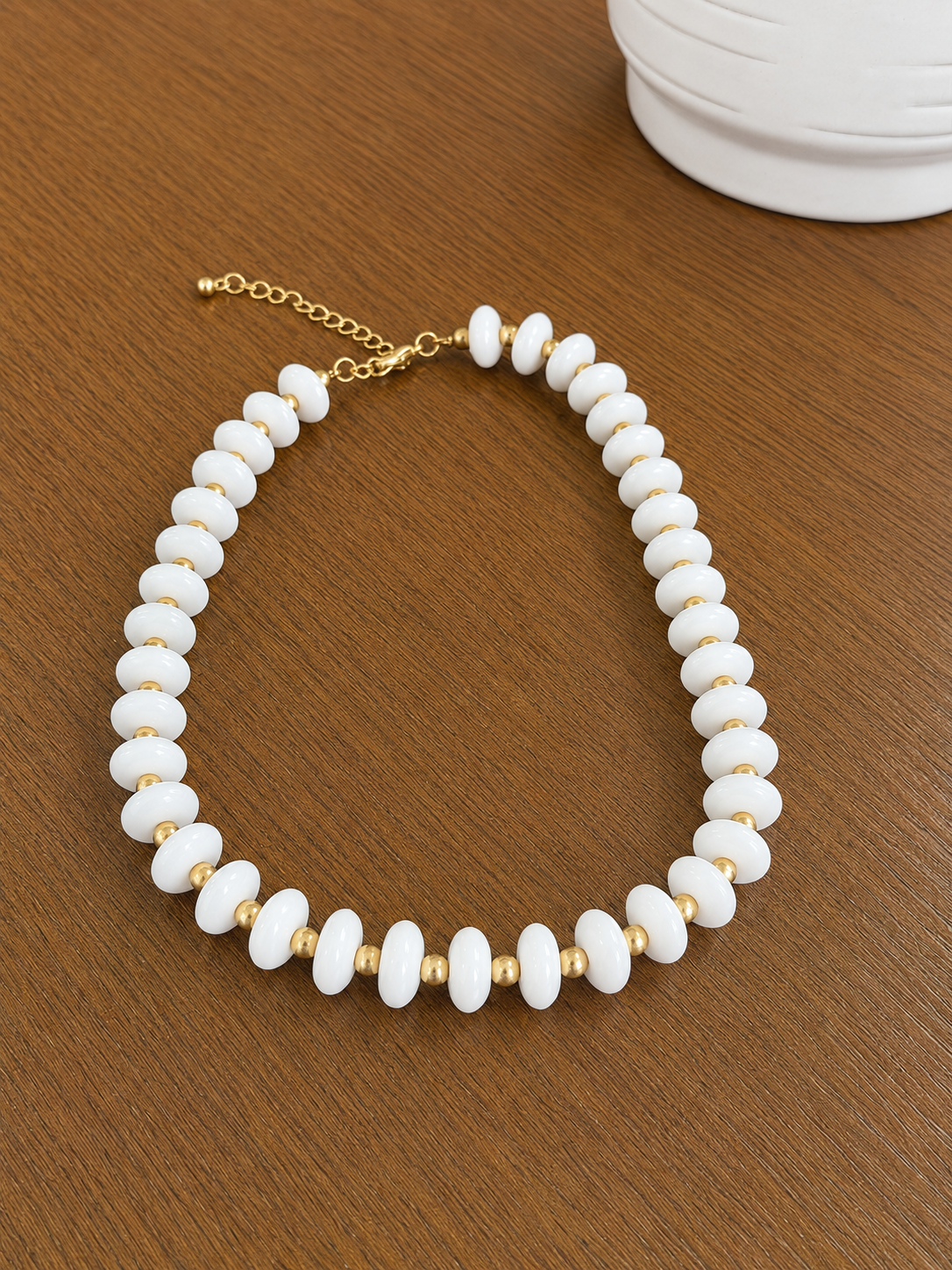 White Basics Bead Necklace