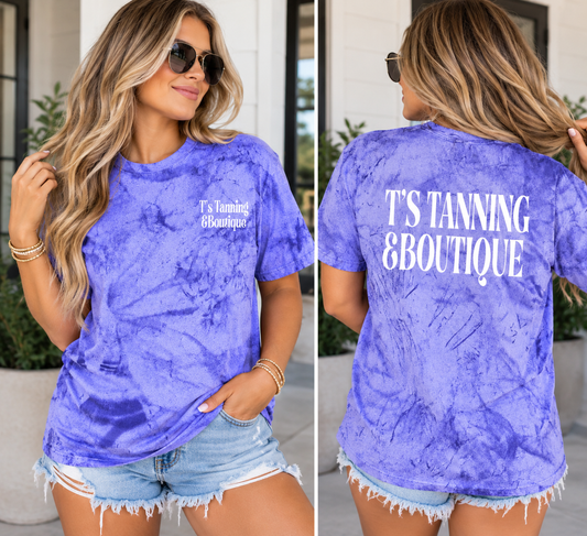 Purple And White TTB Logo Graphic T-shirt