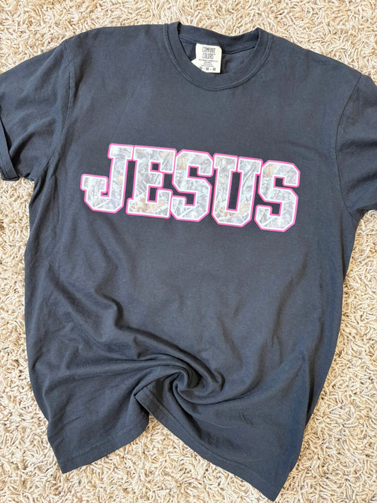 Jesus Camo Graphic Top