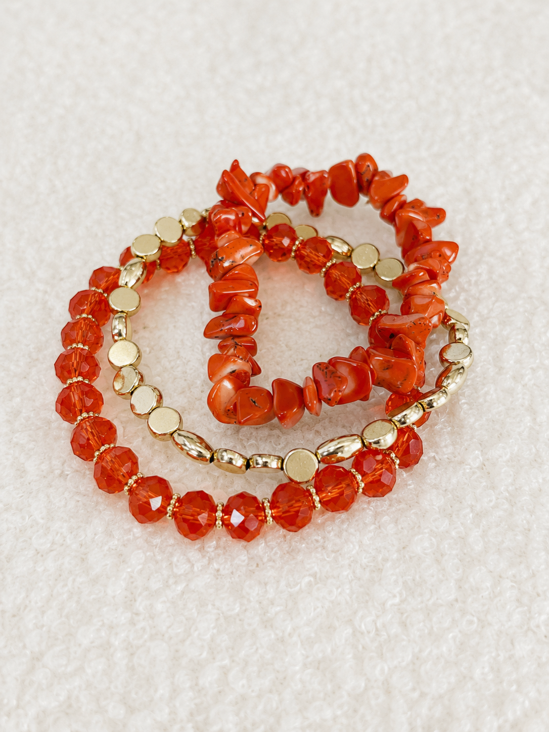 Rock Orange Bracelet Set
