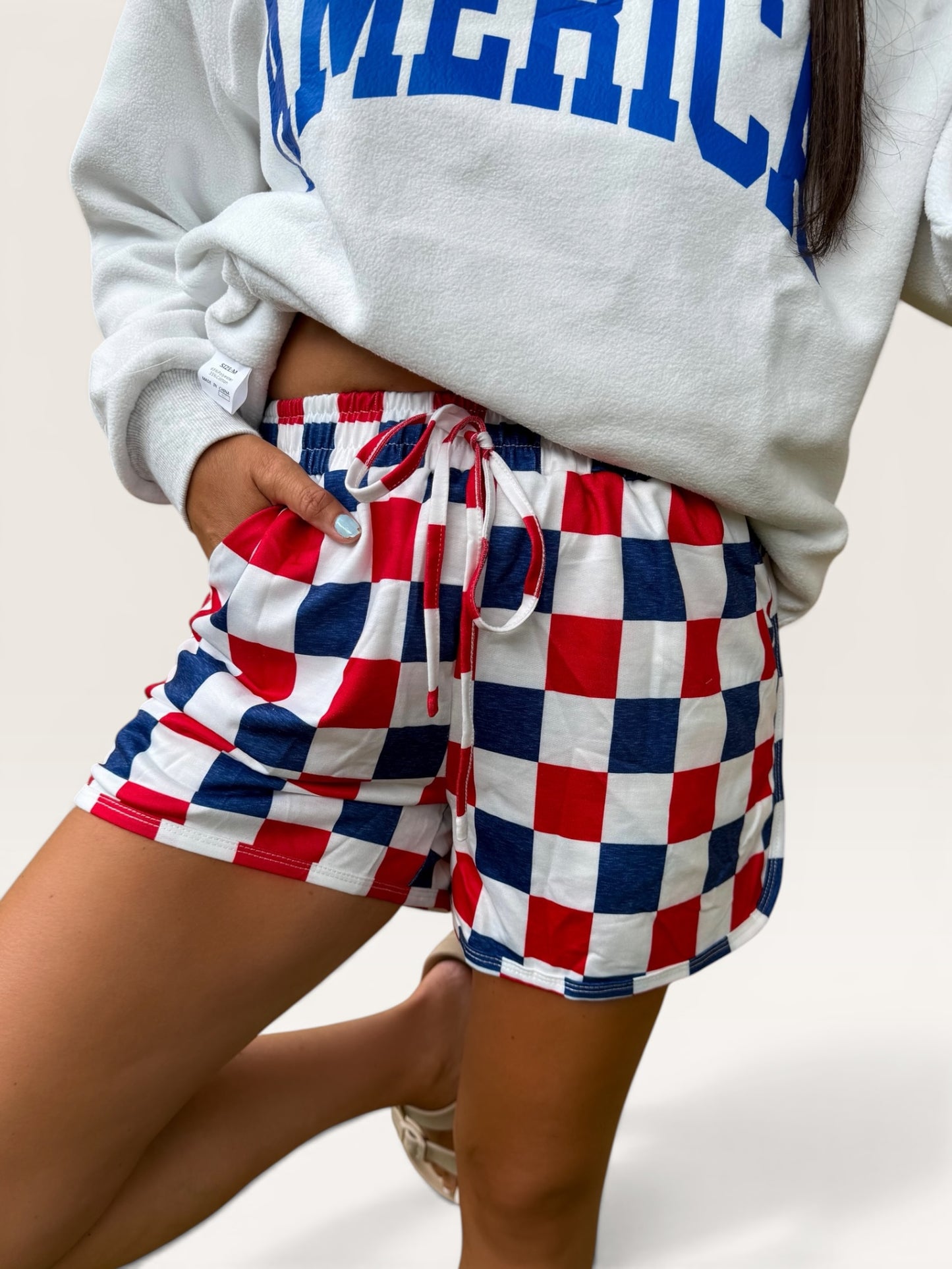 Independence Day Checkered Shorts