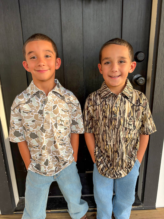 Youth Camo Polo Shirt