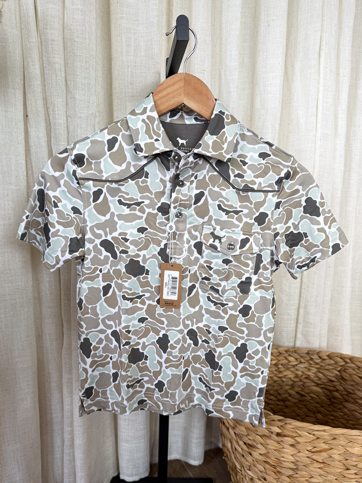 Youth Camo Polo Shirt